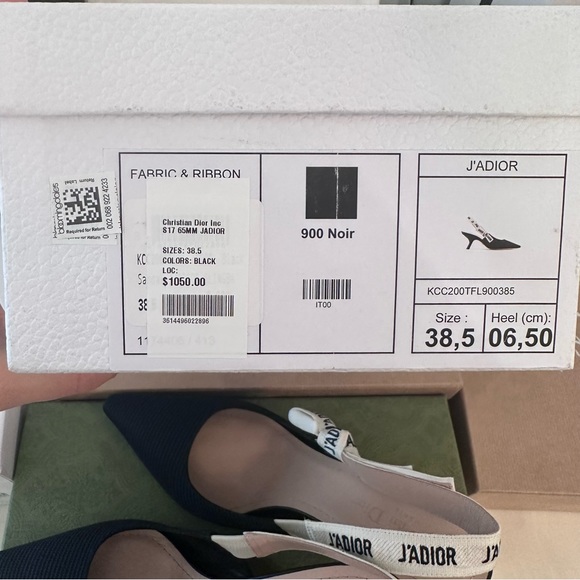 ‼️SOLD‼️Christian Dior J’ADIOR Slingback pump black heels technical fabric black - Picture 9 of 10